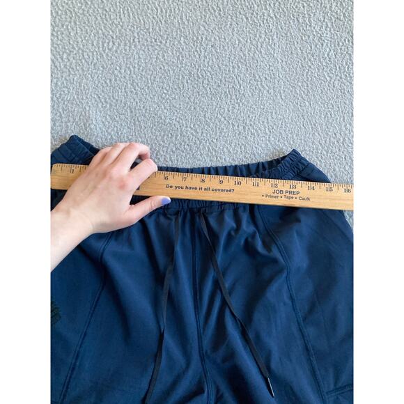 Lululemon Pants 8 Medium Cropped Pull On Stretch Pocket Navy Blue High Rise - Picture 8 of 13